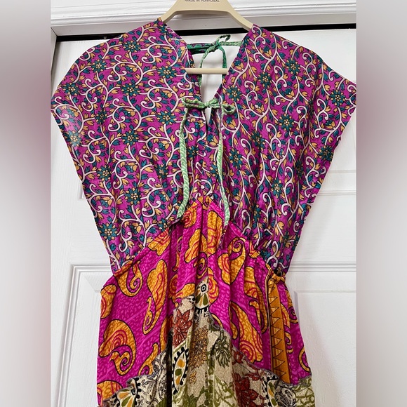 Colorful Patchwork Maxi Dress - Picture 2 of 10